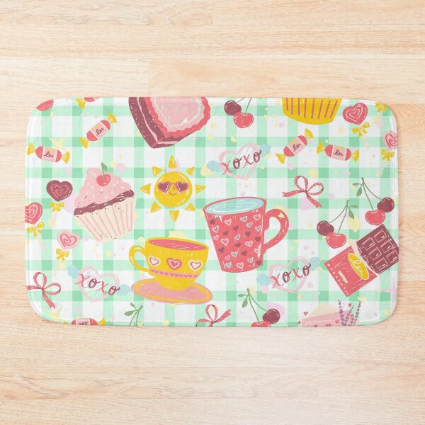 Item preview, Seamless pattern with cakes and sweets. Cute hand drawn seamless watercolor pattern with sweet cakes, cakes, desserts, cakes and cookies. checkered background designed and sold by APHIDAT-TA.