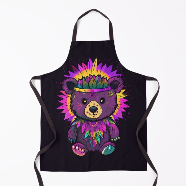 Item preview, Indian teddy bear as psychodelic art designed and sold by randrdesign.