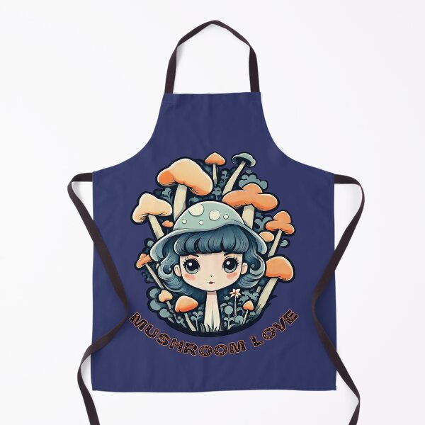 Item preview, Retro Anime Style Mushroom Love Girl Illustration | Retro Anime Artwork designed and sold by UnhingedBird.
