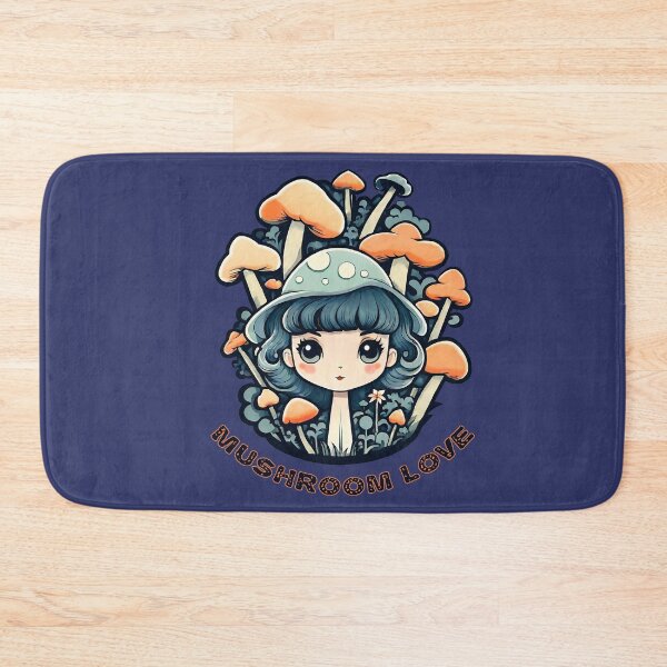 Item preview, Retro Anime Style Mushroom Love Girl Illustration | Retro Anime Artwork designed and sold by UnhingedBird.