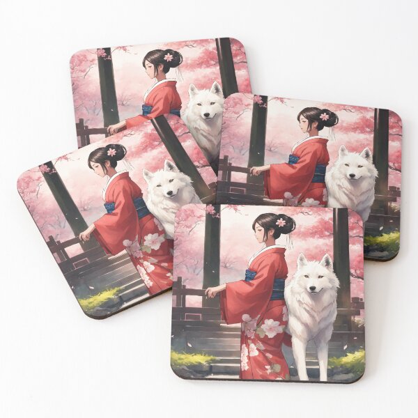Item preview, Japanese Girl with White Wolf designed and sold by RaF71PrO.