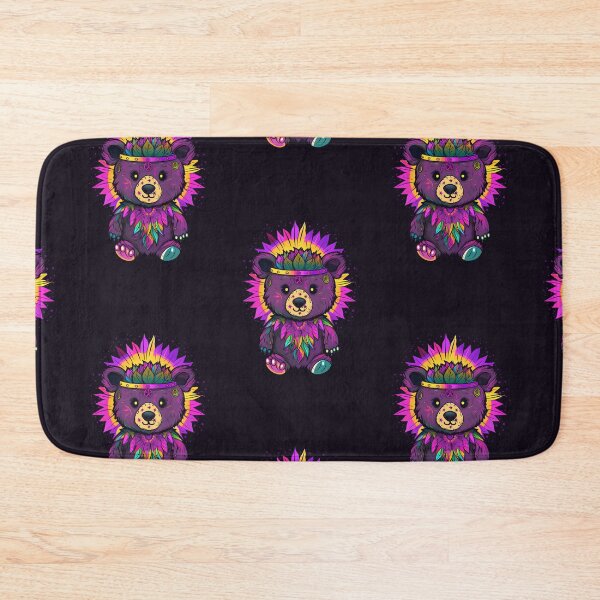 Item preview, Indian teddy bear as psychodelic art designed and sold by randrdesign.