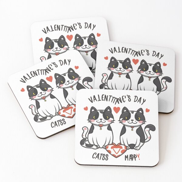 Item preview, Valentine's Day cat designed and sold by WojtiWu.