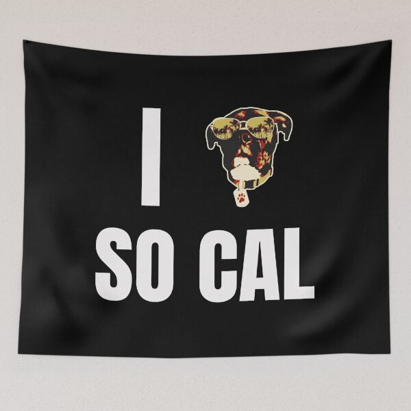 Item preview, I Heart So Cal - Paul Rockford Mutt Mascot Style Cali Palms Sunset Variant designed and sold by RockfordPaul.