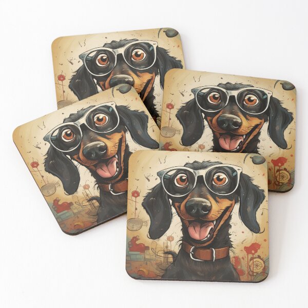 Item preview, Cheerful Companion: Smiling Dog with Glasses Who's Ready To Rump designed and sold by Kathleen M Bush.