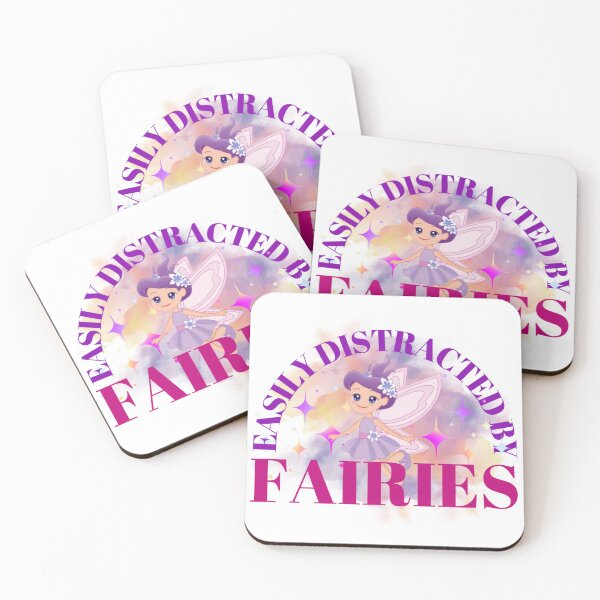 Item preview, Easily Distracted by Fairies Fun Whimsical Slogan Design designed and sold by HareTodayDesign.