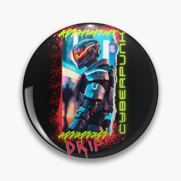 Artikelvorschau, Cyberpunk Futuristischer Cyborg, neongrüne und rote Akzente entworfen und verkauft von JpJr.