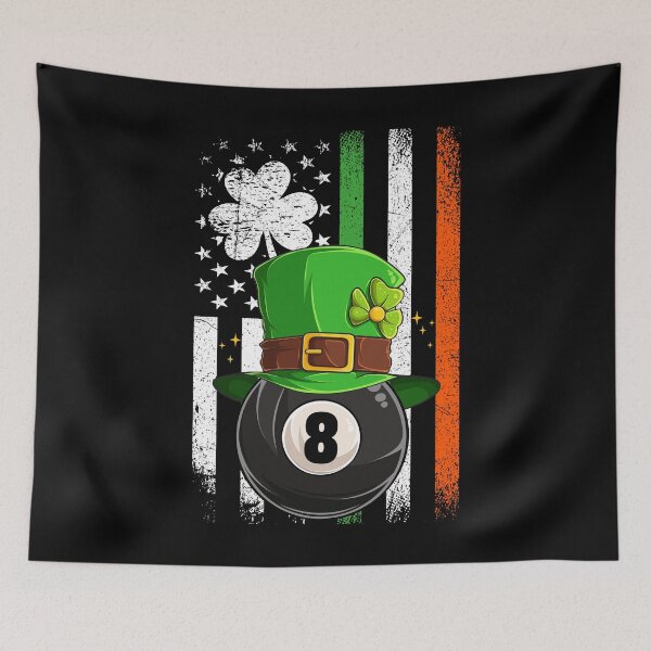 Item preview, Leprechaun Billards Pool Irish American Flag St Patricks Day designed and sold by MobyStickers.