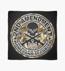 Second Amendment with Skull and Bullets Scarf
