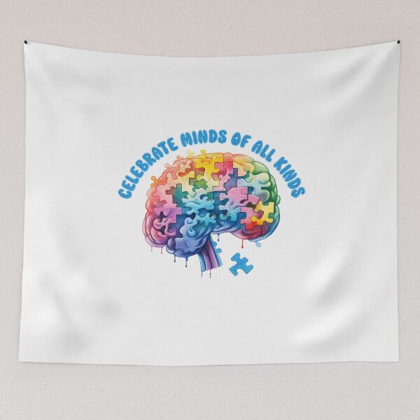 Item preview, Celebrate Minds of All Kinds, Special Education Teacher, Behavior Analyst, SLP Teacher Gift, Mental Health designed and sold by behindthefacts.