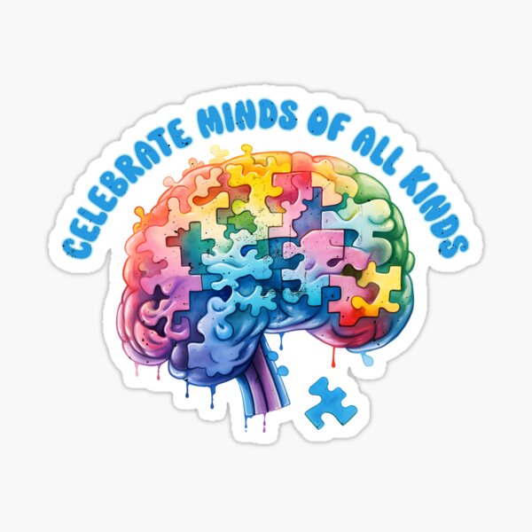 Item preview, Celebrate Minds of All Kinds, Special Education Teacher, Behavior Analyst, SLP Teacher Gift, Mental Health designed and sold by behindthefacts.