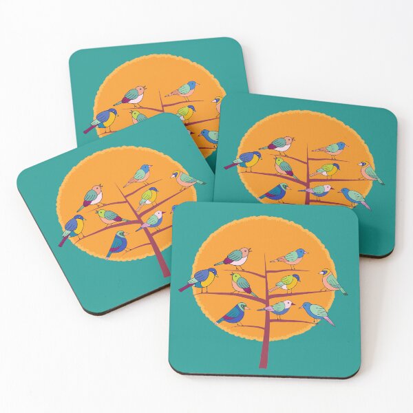 Item preview, Woodland birds on the tree at sunrise designed and sold by Magdanatka.