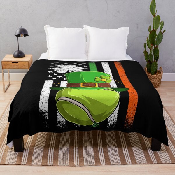 Item preview, Leprechaun Tennis Ball Irish American Flag St Patricks Day designed and sold by MobyStickers.