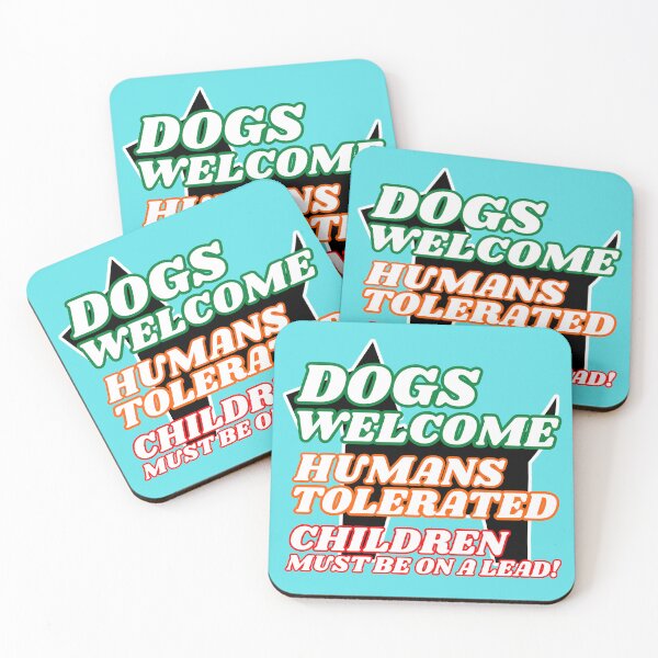 Item preview, Dogs Welcome Humans Tolerated Children Must Be On A Lead | Novelty Bar Sign | For Home Pubs Hotels Dog Lovers designed and sold by McThingummy.