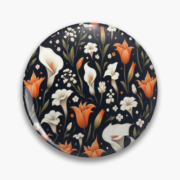 Item preview, Calla Lily and Tulip Flowers ; Floral Pattern designed and sold by PatternInArt.