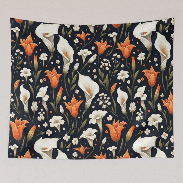 Item preview, Calla Lily and Tulip Flowers ; Floral Pattern designed and sold by PatternInArt.