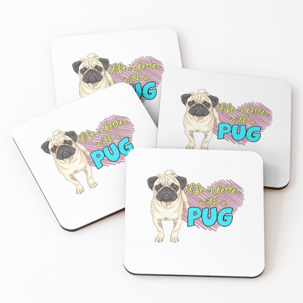 Artikelvorschau, Mit einem Mops ist das Leben besser! Speziell für Mops-Hundeliebhaber! entworfen und verkauft von rs-designs.