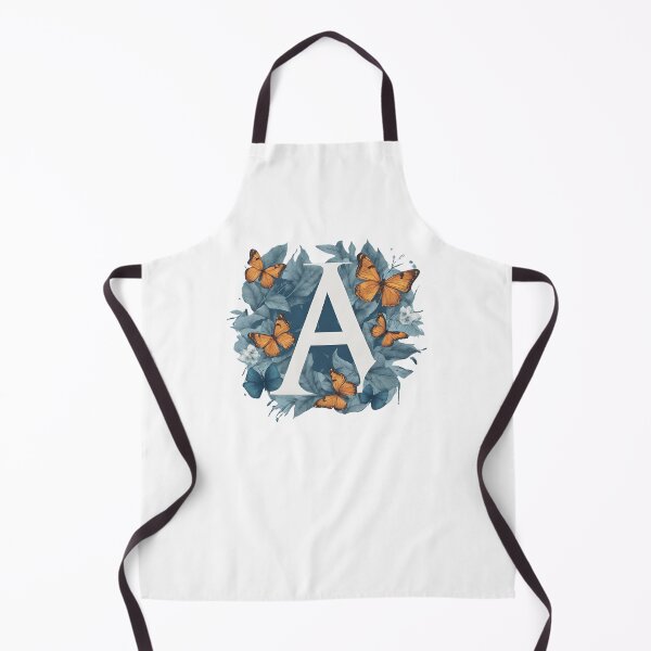 Item preview, Letter A in blue with butterflies designed and sold by Shinery2023.
