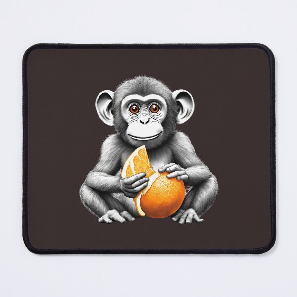 Item preview, Funny monkey with orange-Animals designed and sold by Blue Eye.