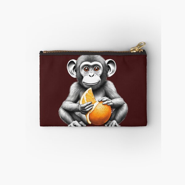 Item preview, Funny monkey with orange-Animals designed and sold by Blue Eye.