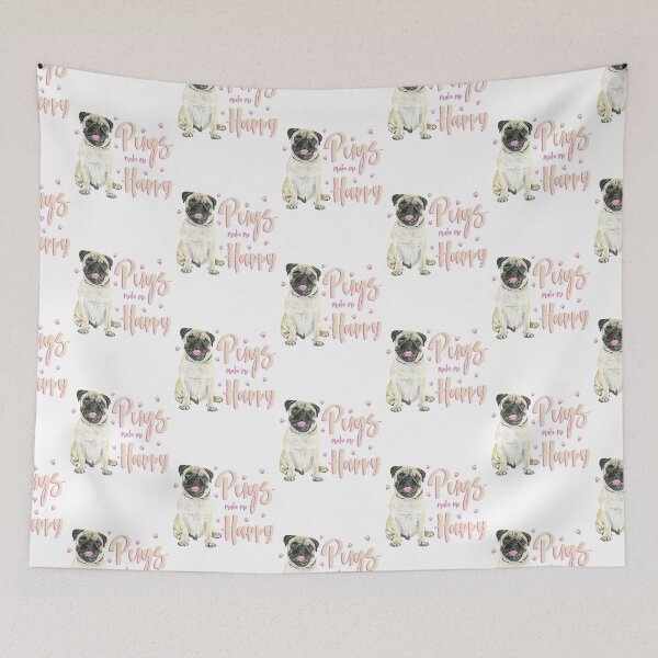 Item preview, Pugs Make Me Happy! Especially for Pug Dog Lovers! designed and sold by rs-designs.