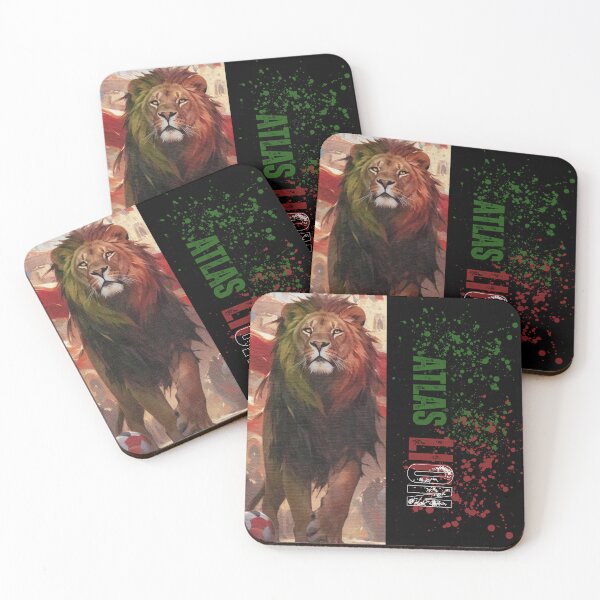 Item preview, morocco lions fierce courage africa soccer football maghrib love hospitality  designed and sold by Ambrose-lilly.
