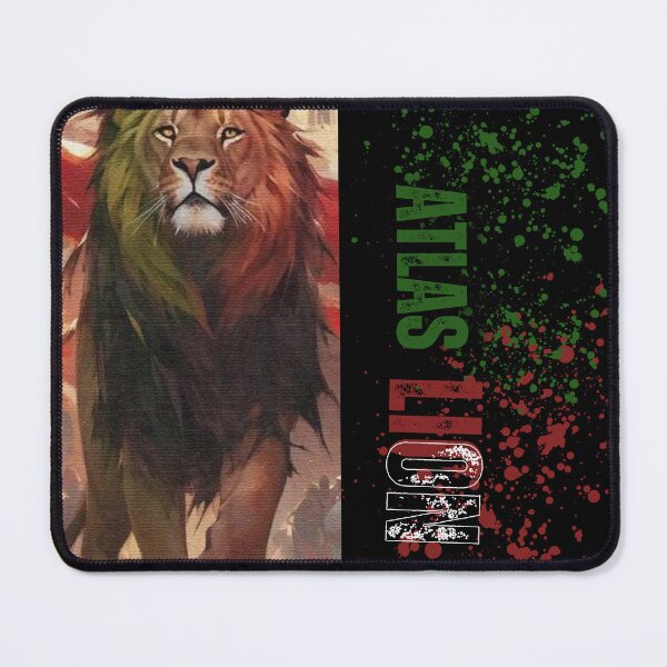 Item preview, morocco lions fierce courage africa soccer football maghrib love hospitality  designed and sold by Ambrose-lilly.