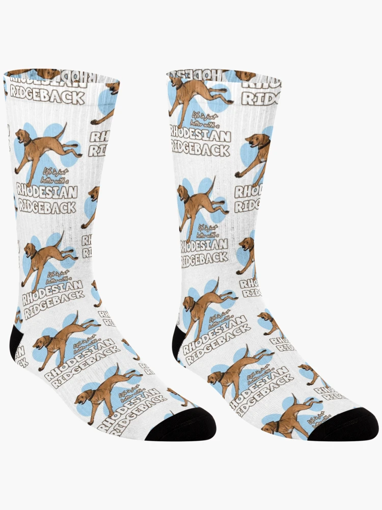 Thumbnail 3 of 5, Socks, Life is just Better with a Rhodesian Ridgeback! Especially for Rhodesian Ridgeback Dog Lovers! designed and sold by rs-designs.