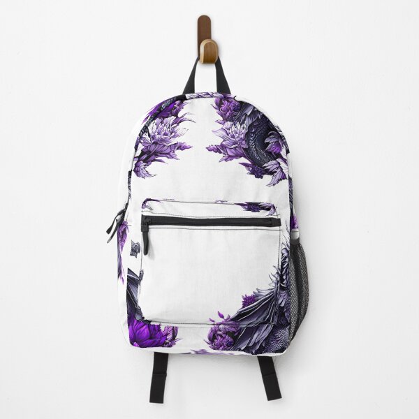 Item preview, Purple Lightning Dragon Sticker with flowers designed and sold by MariaTsy.