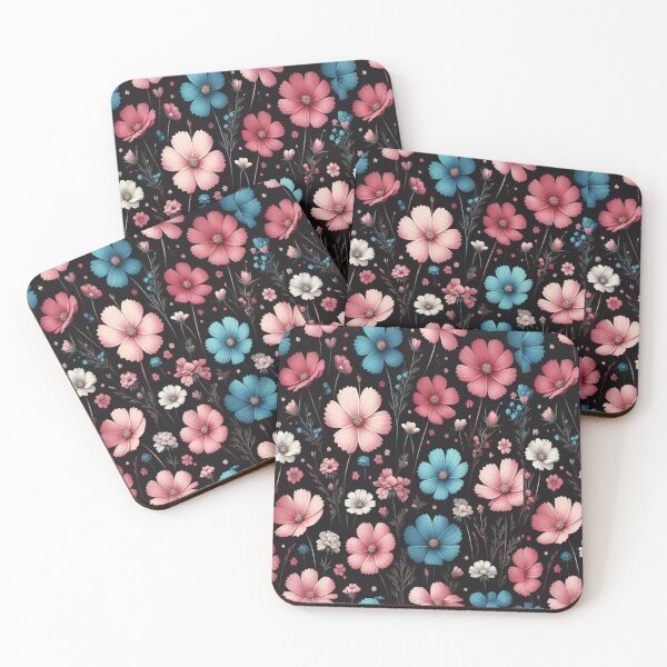 Item preview, Cosmos and Veronica Flowers ; Floral Pattern designed and sold by PatternInArt.