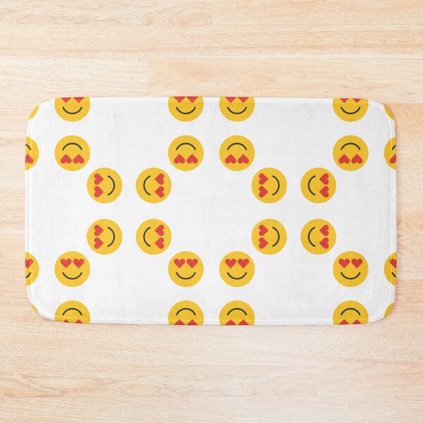 Item preview, A pattern of yellow smiley faces with red hearts designed and sold by johndesign88.