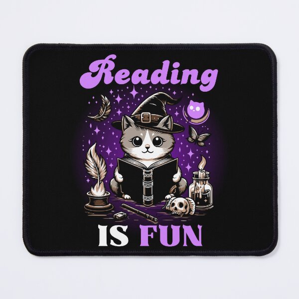 Item preview, Reading Is Fun - Cute Witch Cat designed and sold by Kawaii-n-Spice.