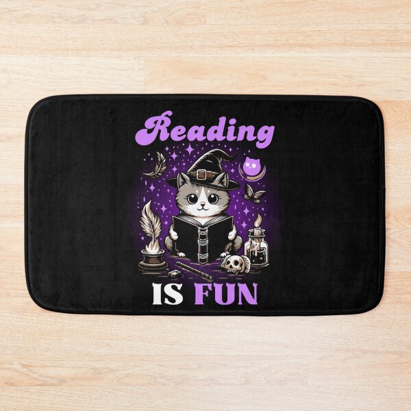 Item preview, Reading Is Fun - Cute Witch Cat designed and sold by Kawaii-n-Spice.