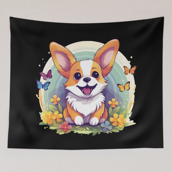 Artikelvorschau, Colorful Kawaii Fairy Tale Corgi entworfen und verkauft von Leonardo Palumbo.