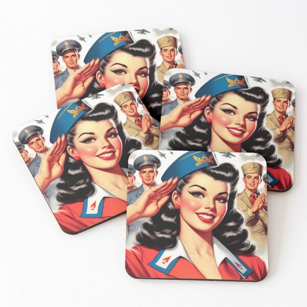 Item preview, Vintage Uniform Pin Up designed and sold by PulpVintage.