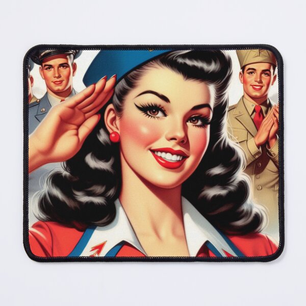 Item preview, Vintage Uniform Pin Up designed and sold by PulpVintage.