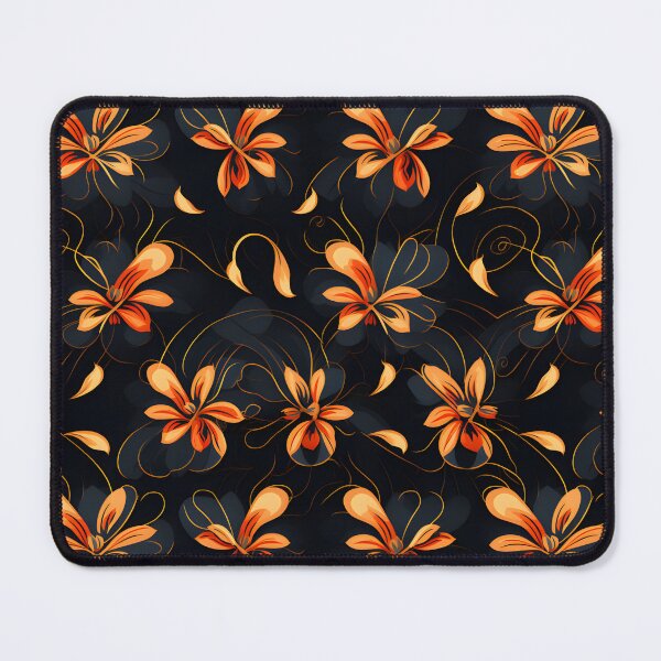 Item preview, Orange-gray flowers,Seamless pattern  designed and sold by varinchai.