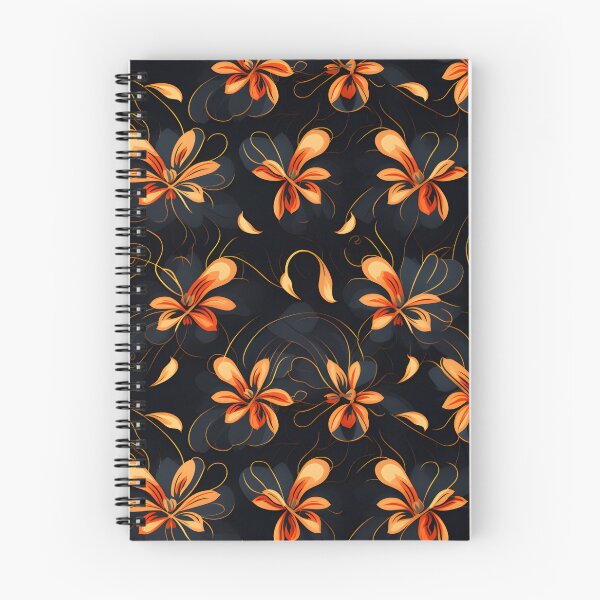 Item preview, Orange-gray flowers,Seamless pattern  designed and sold by varinchai.