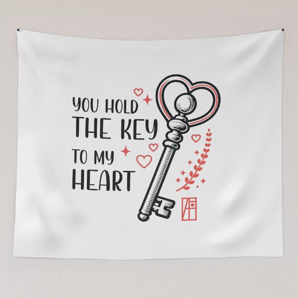 Item preview, You hold THE KEY to my HEART - Love me - Valentine's Day designed and sold by ArtProjectShop.