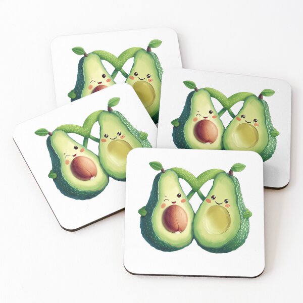 Item preview, Two adorable cartoon avocados designed and sold by Ninoshik.