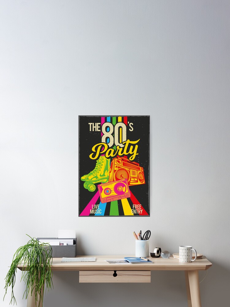 Step Back in Time with Our 80s Dance Party Poster Design!