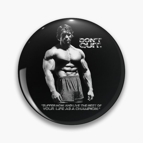 Item preview, Stoic Quote "Don't quit. Suffer now and live the rest of your life as a champion." Muhammad Ali. Arnold Schwarzenegger Fan art designed and sold by HuzaifaNaveedh.