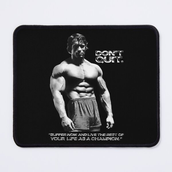 Item preview, Stoic Quote "Don't quit. Suffer now and live the rest of your life as a champion." Muhammad Ali. Arnold Schwarzenegger Fan art designed and sold by HuzaifaNaveedh.