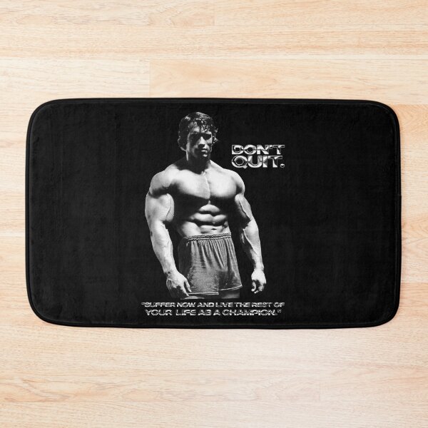 Item preview, Stoic Quote "Don't quit. Suffer now and live the rest of your life as a champion." Muhammad Ali. Arnold Schwarzenegger Fan art designed and sold by HuzaifaNaveedh.