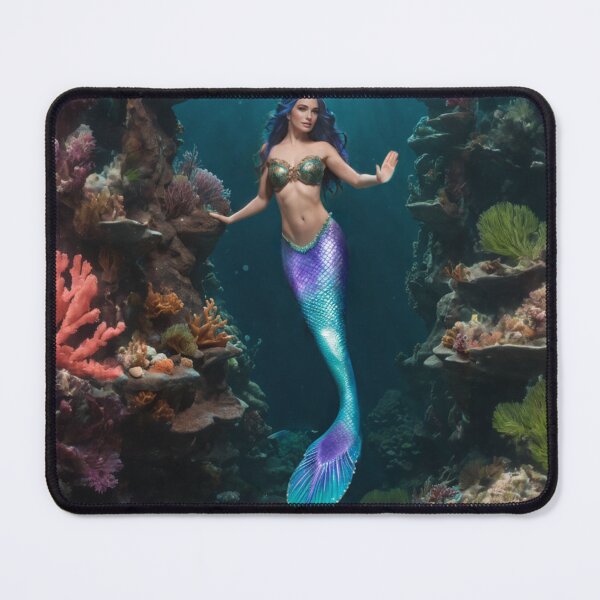Item preview, Mermaid with corals, under the sea. designed and sold by piscesmermaid.