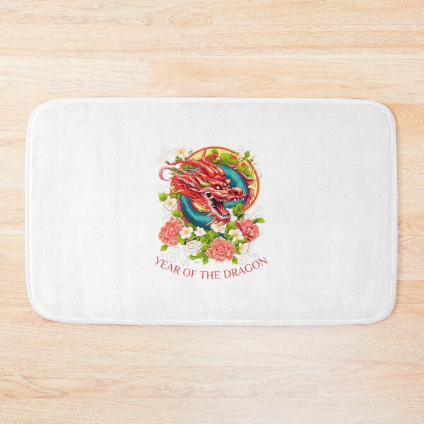 Item preview, Vibrant  Colorful Snarling  dragon -Year of the Dragon- chinese Zodiac Theme-white Background designed and sold by CosmicNook1.