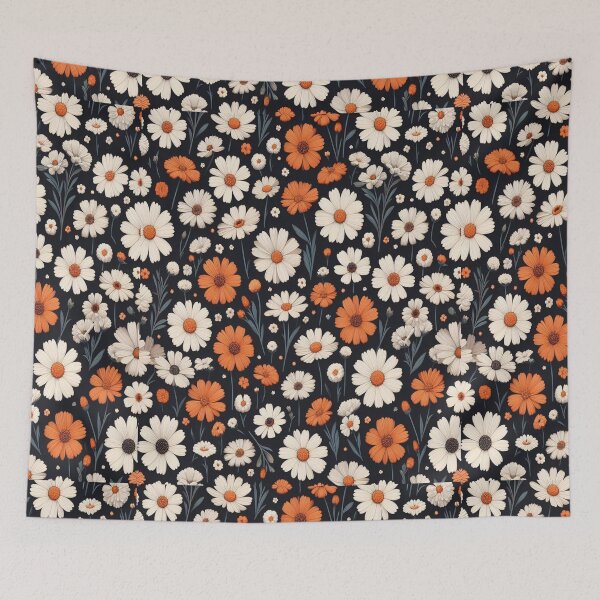 Item preview, Daisy and Marigold Tiny Flowers ; Floral Pattern designed and sold by PatternInArt.