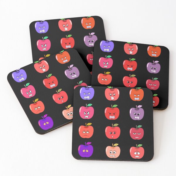 Item preview, grumpy annoyed apples designed and sold by Thespacerocket.