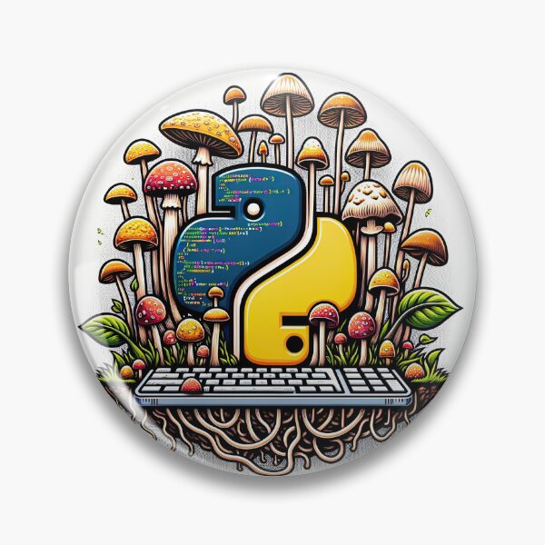 Item preview, Python is My Mushrooms: Mycelial Networks, The Fungal Frontier of Python Coding designed and sold by TuringTacoTales.