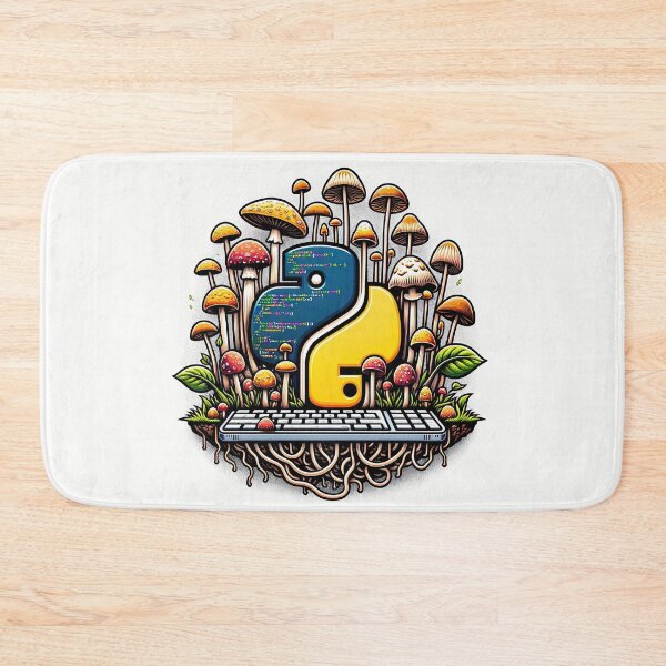 Item preview, Python is My Mushrooms: Mycelial Networks, The Fungal Frontier of Python Coding designed and sold by TuringTacoTales.